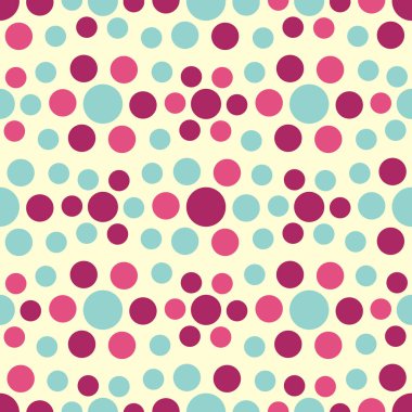 Çok renkli dairelerin geometrik desenli kusursuz soyut deseni.