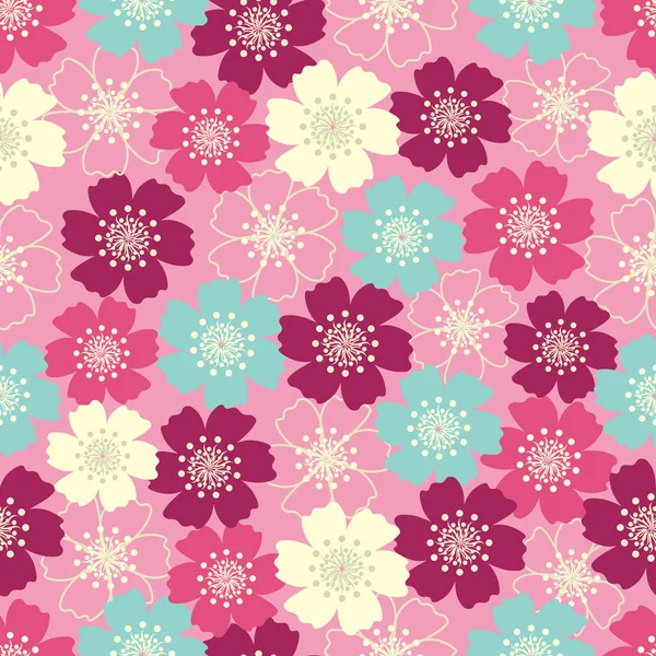 Çiçek desenli ile Seamless Modeli.