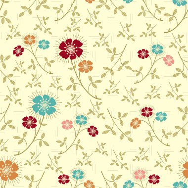 Çiçek desenli ile Seamless Modeli.