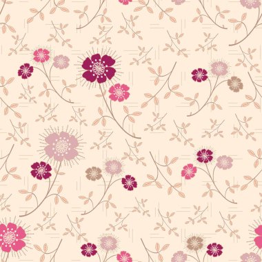 Çiçek desenli ile Seamless Modeli.