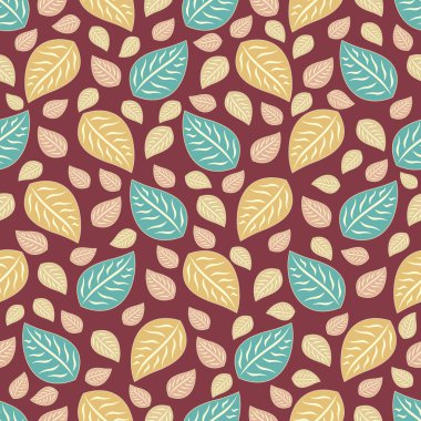 Bitki deseni ile Seamless modeli bırakır.