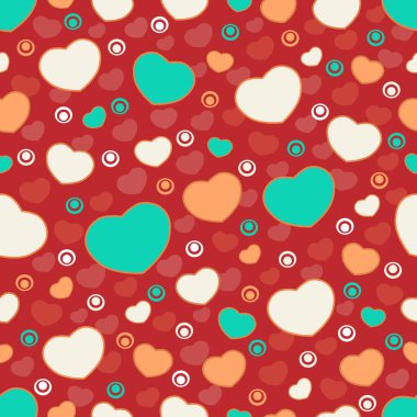 Kalpler ve daireler sorunsuz soyut desen.