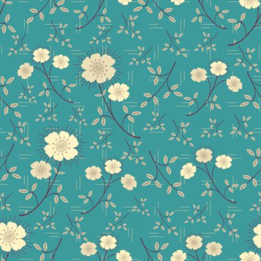 Çiçek desenli ile Seamless Modeli.