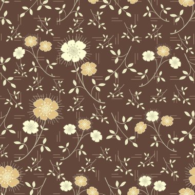 Çiçek desenli ile Seamless Modeli.