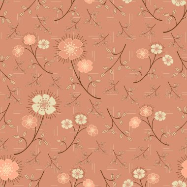 Çiçek desenli ile Seamless Modeli.
