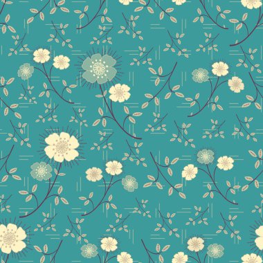 Çiçek desenli ile Seamless Modeli.