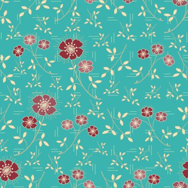 Çiçek desenli ile Seamless Modeli.