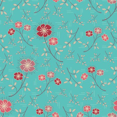 Çiçekler görüntü ile Seamless modeli.