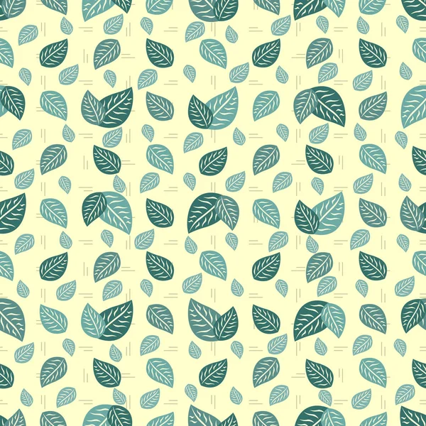 Seamless Pattern Image Leaves — Stock Vector