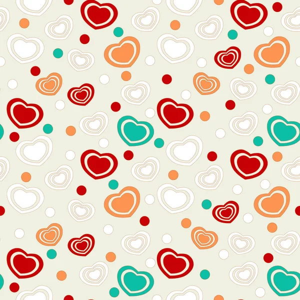 Seamless Abstract Pattern Image Hearts — Stock Vector