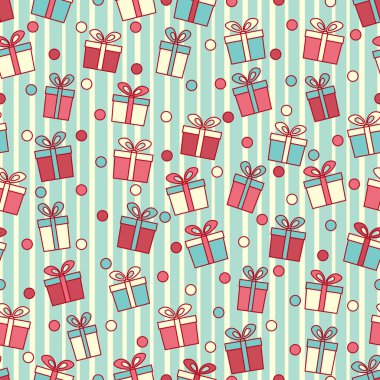 Hediye kutuları görüntü ile Seamless modeli.