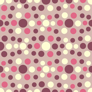 Çok renkli dairelerin görüntüsüyle kusursuz soyut geometrik desen.