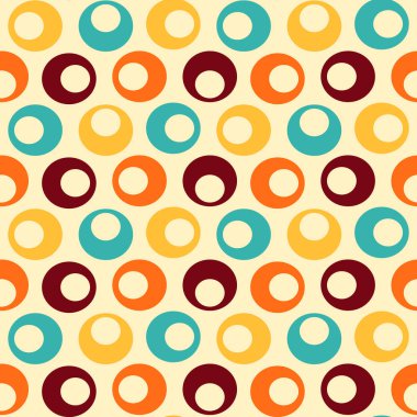 Daireler görüntü ile Dikişsiz soyut geometrik desen.