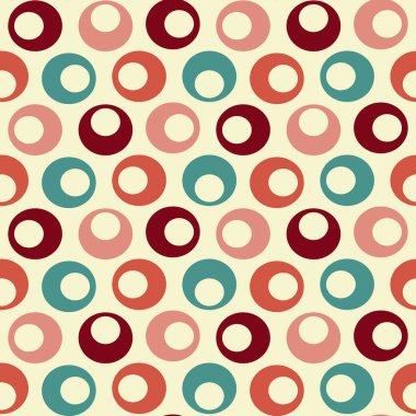 Daireler görüntü ile Dikişsiz soyut geometrik desen.