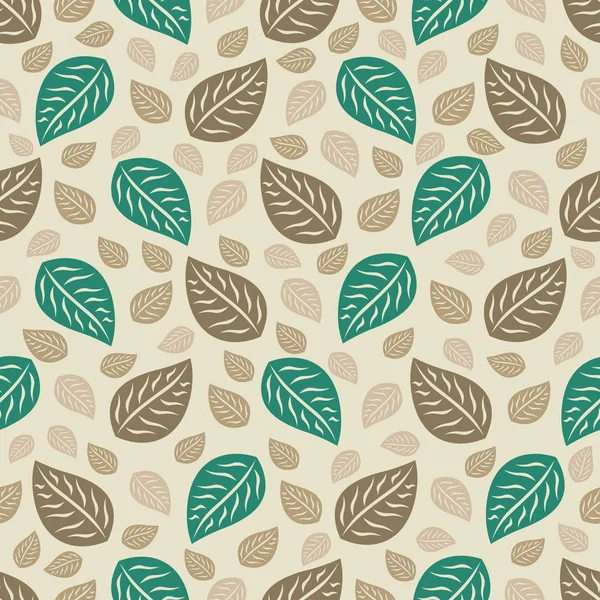 Seamless Pattern Image Leaves — Stock Vector