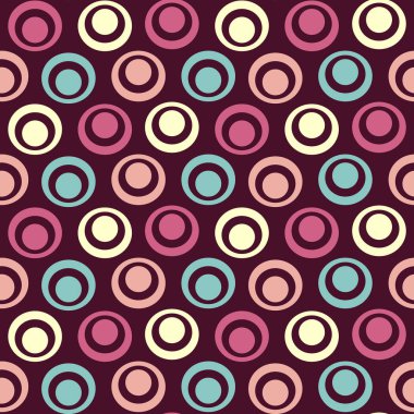 Yüzük ve daireler görüntü ile Dikişsiz soyut geometrik desen.