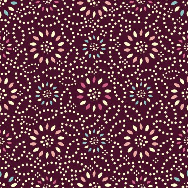 Bir çiçek süsleme görüntü ile Dikişsiz soyut desen.