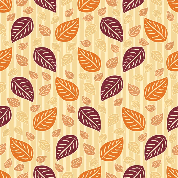 Seamless Pattern Image Leaves — Stock Vector