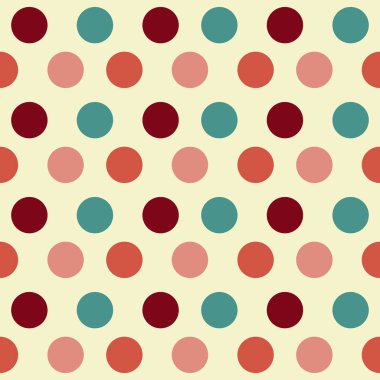 Çok renkli dairelerin görüntüsüyle kusursuz soyut geometrik desen.