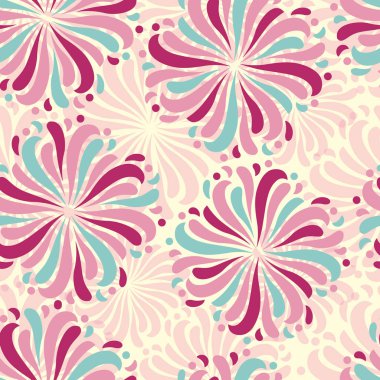 Bir çiçek süsleme görüntü ile Dikişsiz soyut desen.