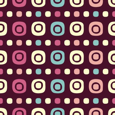 Oval geometrik şekiller görüntü ile Dikişsiz soyut desen