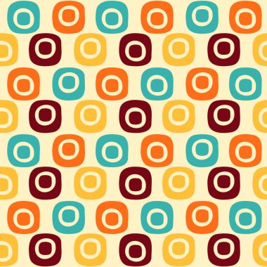 Oval geometrik şekiller görüntü ile Dikişsiz soyut desen