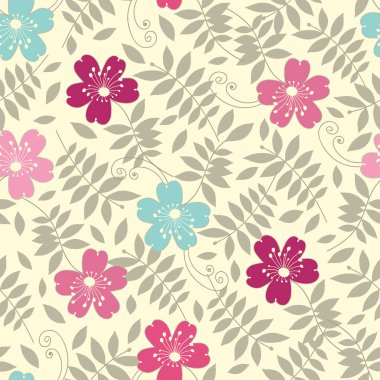 Çiçekler görüntü ile Seamless modeli.