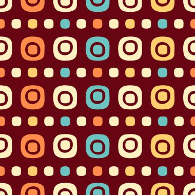 Oval geometrik şekiller görüntü ile Dikişsiz soyut desen