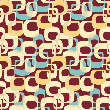 Oval geometrik şekiller görüntü ile Dikişsiz soyut desen
