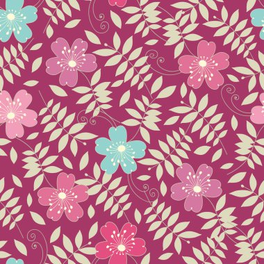 Çiçekler görüntü ile Seamless modeli.