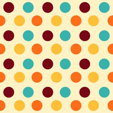 Çok renkli dairelerin görüntüsüyle kusursuz soyut geometrik desen. 