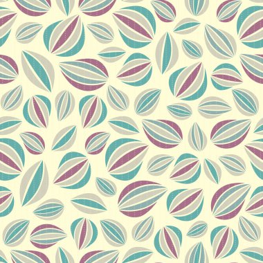 Yaprak çiçek süsleme ile Dikişsiz soyut desen.