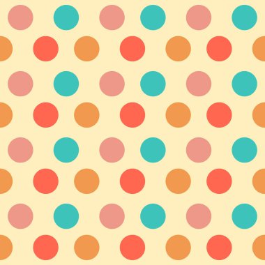 Çok renkli dairelerin görüntüsüyle kusursuz soyut geometrik desen. 