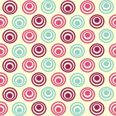 Yüzük ve daireler görüntü ile Dikişsiz soyut geometrik desen.