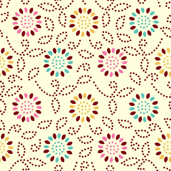 Bir çiçek süsleme görüntü ile Dikişsiz soyut desen.