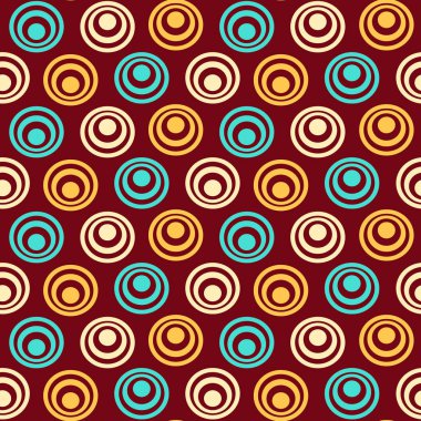 Yüzük ve daireler görüntü ile Dikişsiz soyut geometrik desen.