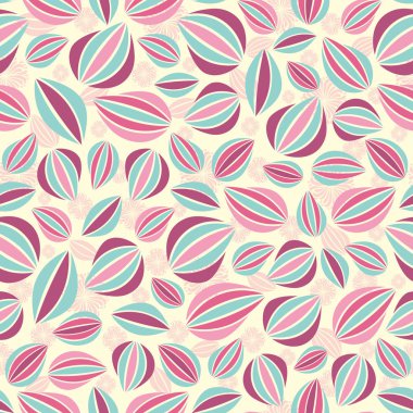 Yaprak çiçek süsleme ile Dikişsiz soyut desen.