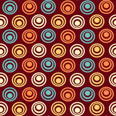 Yüzük ve daireler görüntü ile Dikişsiz soyut geometrik desen.