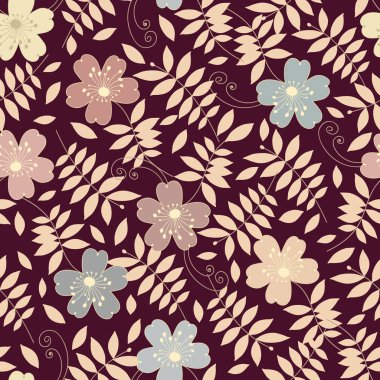 Çiçekler görüntü ile Seamless modeli.