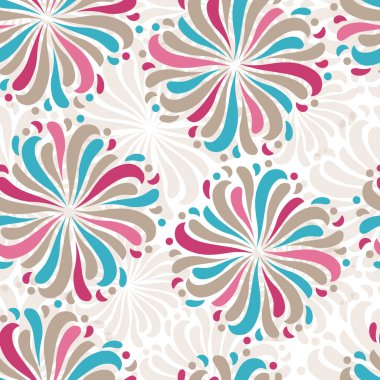 Bir çiçek süsleme görüntü ile Dikişsiz soyut desen.