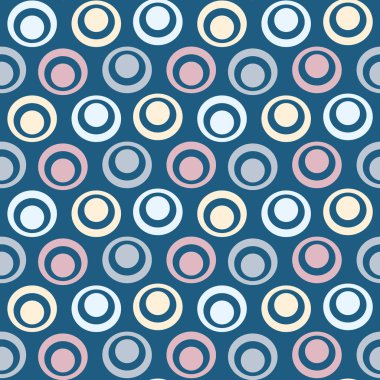 Yüzük ve daireler görüntü ile Dikişsiz soyut geometrik desen.