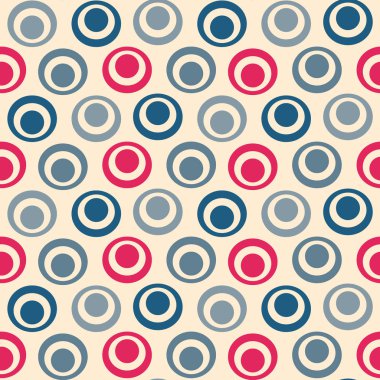 Yüzük ve daireler görüntü ile Dikişsiz soyut geometrik desen.