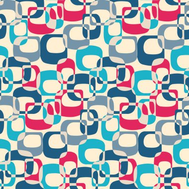 Oval geometrik şekiller görüntü ile Dikişsiz soyut desen