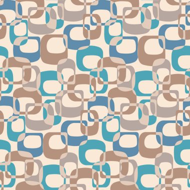 Oval geometrik şekiller görüntü ile Dikişsiz soyut desen