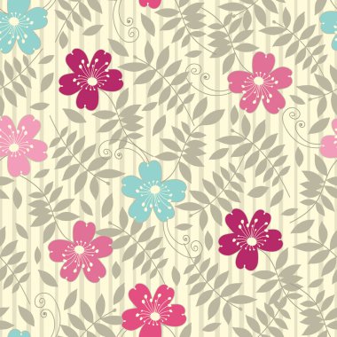 Çiçekler görüntü ile Seamless modeli.