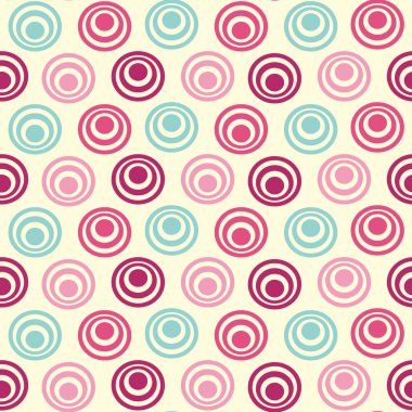 Yüzük ve daireler görüntü ile Dikişsiz soyut geometrik desen.