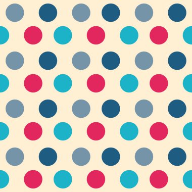 Çok renkli dairelerin görüntüsüyle kusursuz soyut geometrik desen.