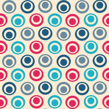 Yüzük ve daireler görüntü ile Dikişsiz soyut geometrik desen.
