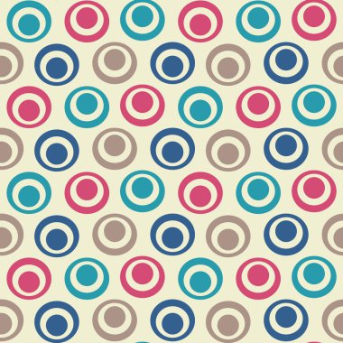 Yüzük ve daireler görüntü ile Dikişsiz soyut geometrik desen.