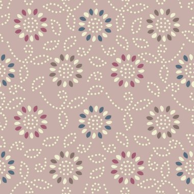 Bir çiçek süsleme görüntü ile Dikişsiz soyut desen.